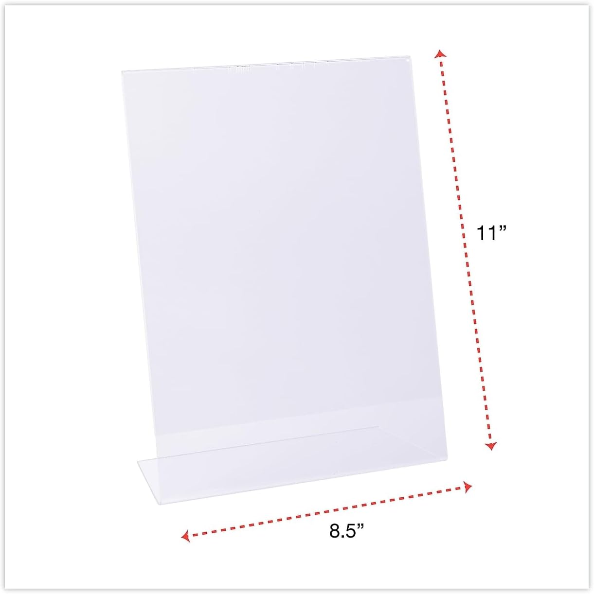 Universal 76852 Clear L-Style Freestanding Frame, 8 1/2 x 11 Insert, 3/Pack