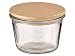 Produktbild APS 82243 Original 2er Set WECK Gläser 370 ml, Ø 11 cm, H: 7, 5, Sturzform mit Buchenholz-Deckel und Silikondichtung, Einmachglas, Dekoglas, Dessertglas, Vorratsglas, Transparent
