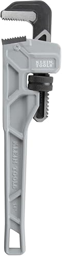 Klein Tools 68224 14-Inch Cast Aluminum Pipe Wrench, Heavy Duty Adjustable Plumbing Wrench with I-Beam Handle, 2-Inch Jaw Capacity