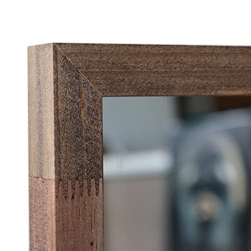 Espelho Moldura Decorativa Grande Madeira Rustica Quarto Natural Tingido