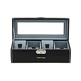 Hochwertig - Das Innenfutter des Kastens ist aus edlem Velours. Daher schmiegt es sich passgenau und besonders sanft an Ihre Uhren an und schützt diese dadurch ideal vor Kratzern, Brüchen und Stößen