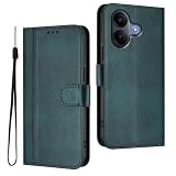 WBWONE Pelle Custodia per VIVO V60 Lite 5G Cover con [Slot Carta][Supporto Visuale] Antiurto Chiusura Magnetica Protective Custodia - Verde Scuro