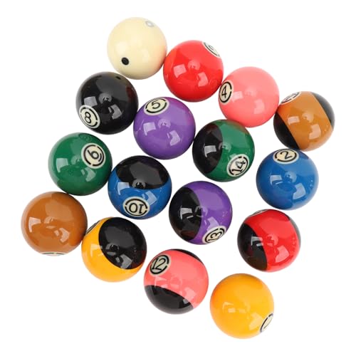 BTSEURY Billiard Balls Set, Resin High Friction Professional TV Pool Balls Set for Tournament Practice 2.25in - Thumbnail 6
