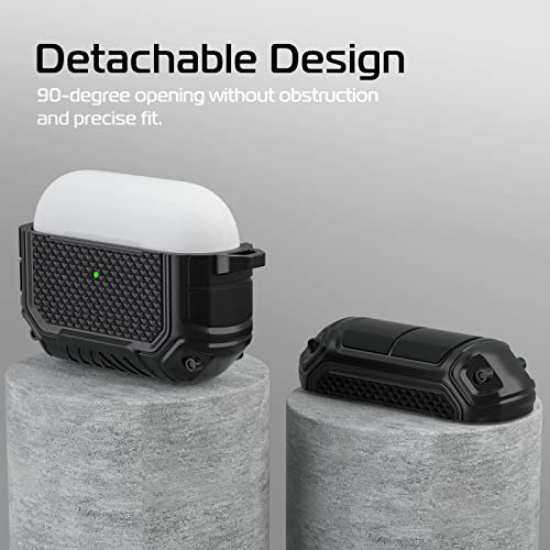 Nofinn For Airpods Pro 2Nd Generation Case 2022, Stylish Case With Keychain, Full Body Shockproof Tpu Soft Shell Protective Cover, Front Led Visible For Airpod Pro 2, Elegant Black #TOP3