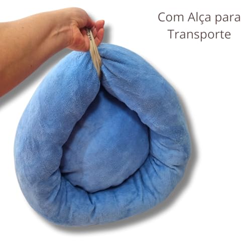Caminha Gato Cachorro Redonda Cama Pet Nuvem Ninho Soft Tam 50x50cm (Azul Céu)