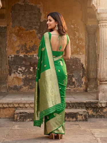 MIMOSA green mysore silk saree – image 3