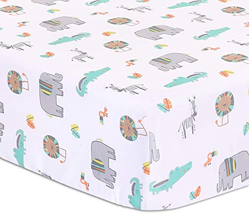 The Peanutshell Safari Bedding Sets For Baby Boys Or Girls | 3 Piece Unisex Nursery Set | Crib Comforter, Fitted Crib Sheet, Crib Skirt Included #TOP3