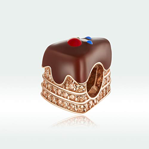 925 Sterling Silver Chocolate Cake Charm Poached Egg Charm Biscuit Charm Rainbow Ice Cream Charm Sweet Candy Charm for Pandora Charm Bracelet2