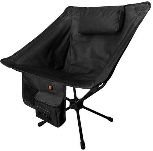 Gobi Heat The Beck Chair - Ultra-Portable Heated Camping Chair - Onyx