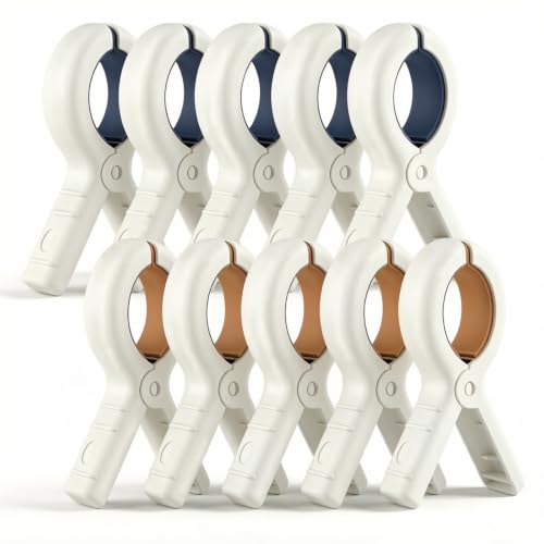 10 Pack Large Beach Towel Clips - 3.7 Inch Portable Chair Clamp for Summer