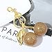 SORGERLY Gold Cherry Bag Charm Keychain - Cute Purse Tote Handbag Backpack Fruit Key Chain Accessories - Designer Valentines Day Gift for Women (Gold)