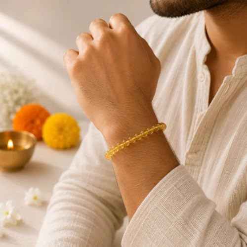Image of Beaded Bracelet for Men & Women | Stretchable Handmade Prayer Meditation Yoga Wrist Bracelet | Stylish Everyday Wear | Free Size