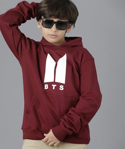 Image of KYDA KIDS Boys Cotton Regular Fit Hooded Neck Hoodies - Sweatshirt with Hoodies Full Sleeves Winter Wear, Long Sleeve Sweatshirts for Boys