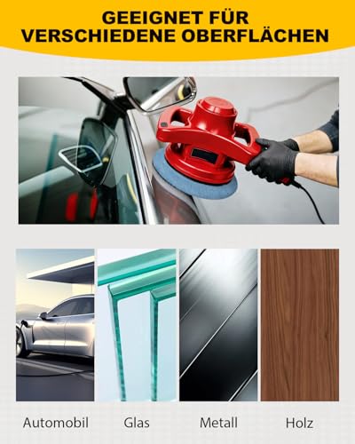 Haliya 8er Set Polierhaube für Einhell Poliermaschine Akku CE-CB 18/254 Li, CC-PO 90, 2 Lammwoll-Polierhauben+6 Mikrofaser Polierhauben