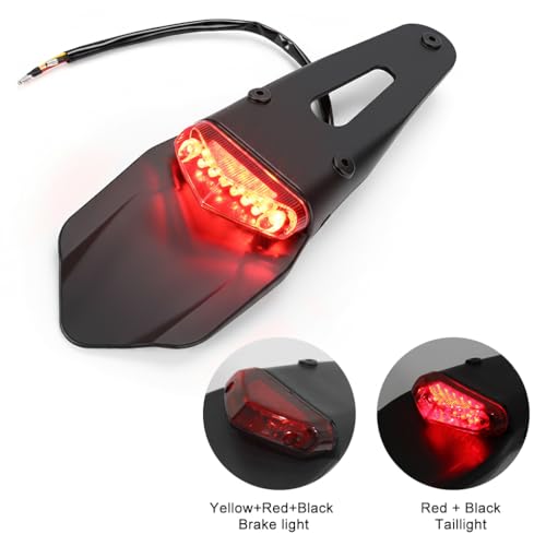 Image of STHIRA Rear Fender LED Brake Red Tail Light Lamp with Bracket for Off-Road Motorcycle Motocross Dirt Bike, LED Wiring Brake Light for Motorbike Scooter, Motorcycle Modification Accessory
