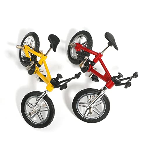 Mini Bike Finger Bike Finger Skateboard Set,Excellent Functional Miniature Toys Mini Extreme Sports Finger Bicycle Skateboard Cool Boy Toy Creative Game Toy Set Collections Cake Decoration (4Pcs) #TOP2