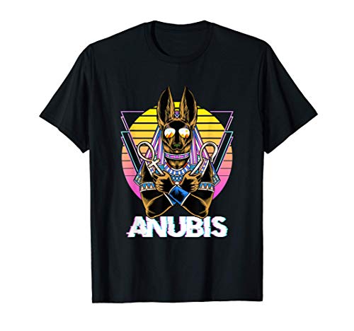 Anubis Ancient Egyptian Mythology Egypt God Retro Vaporwave T-Shirt