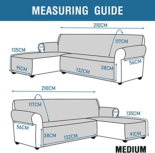 Livego Reversible Sectional Couch Cover - L Shape Sofa Cover For Dogs And Pets - Sofa Slipcover With Chaise Lounge - Furniture Protector Cover For Dog Cat - Premium Quality #TOP5
