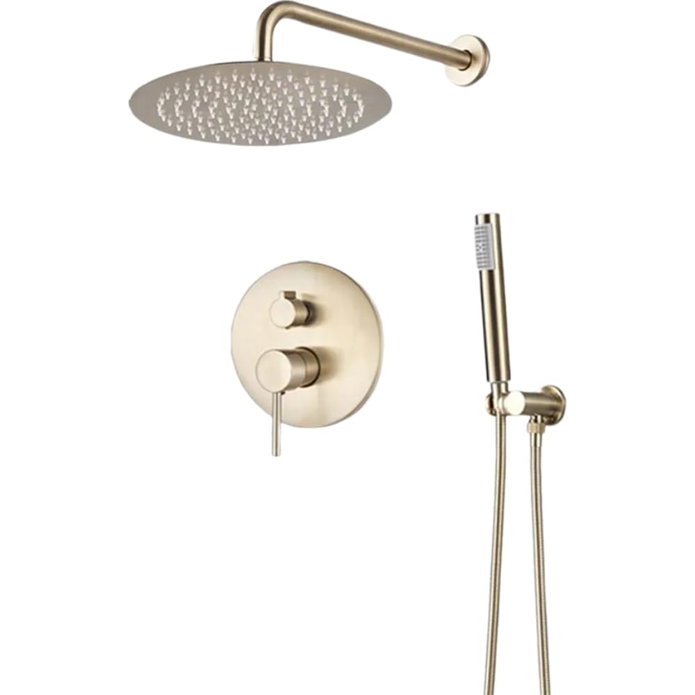 Robinet de douche en or brossé pour une salle de bain esprit spa