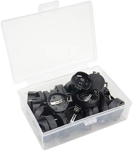 WMYCONGCONG 30 PCS CR2032 CR2025 Coin Button Cell Battery Holder Case, Black