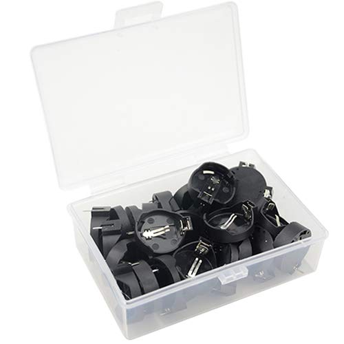 Wmycongcong 30 Pcs Cr2032 Cr2025 Coin Button Cell Battery Holder Case, Black #TOP6