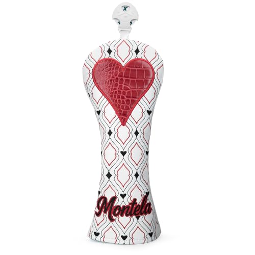 Golf Club Cover Poker Driver Headcover Fariway Wood Headcovers Hybrid Covers Leather Golf Head Cover for Most Brand(for Fariway Wood RED)