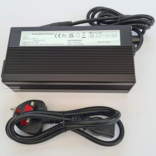 24V 8AMP Lead-Acid/Lithium Mobility Scooter Battery Charger use for Shoprider, Abilze, Prolite, Sirocco fitted with 3-Pin XLR Plug