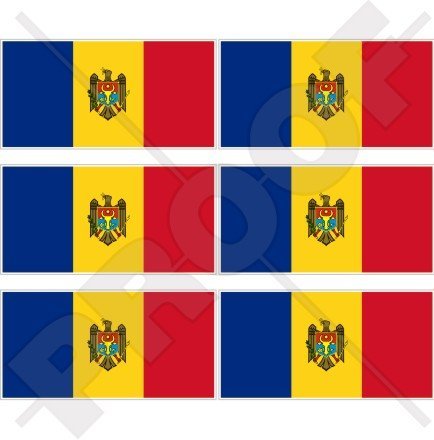 MOLDOVA Moldovan Bandera 40 mm (1,6 ") Mobile teléfono celular Mini de vinilo pegatinas, calcomanías x6