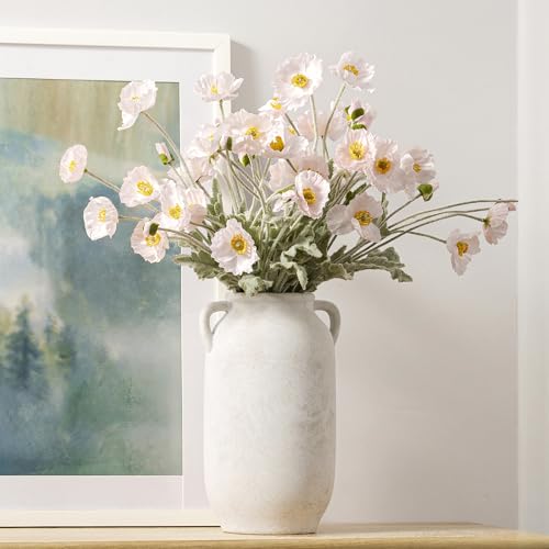 Large Flower Vase Home Decor - 12 inch Tall Ceramic