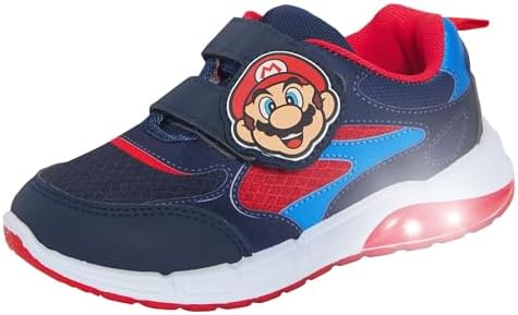 Super Mario Brothers Boys Light Up Trainers Kids Nintendo Flashing Lights Sports Shoes