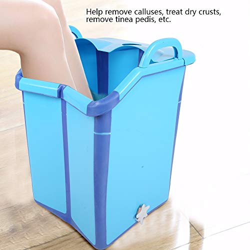 Baño de pies plegable portátil azul cielo miniatura 4