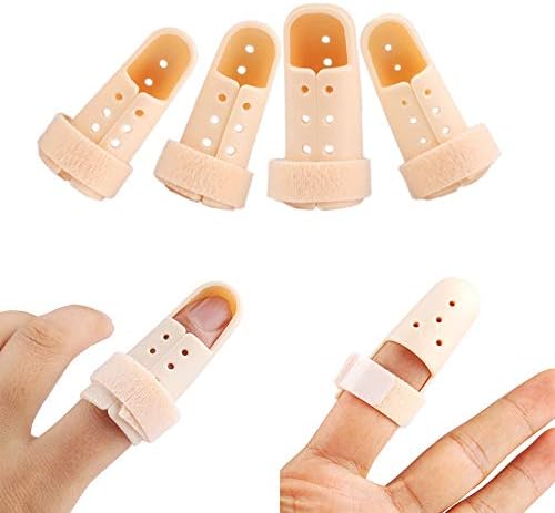 Ownsig Plastic Mallet DIP Finger Support Brace Splint Joint Protection Injury (1 Set(4Pcs))