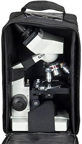OMAX 40X-2000X Lab Binocular Biological Compound LED Microscope w Vinyl Carrying Case