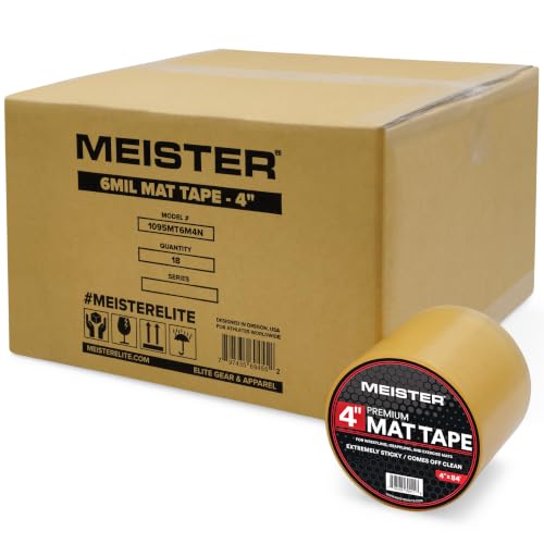 Image of Meister Premium Wrestling Mat Tape - Clear - 4 inch x 84ft - 18 Rolls (Case)