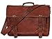 18" Large Brown Leather Bag for Men Messenger Bag Shoulder Bag Mens Laptop Bag