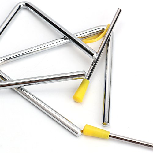 Foraineam 2 Pack 5 Inch Hand Percussion Instrument Triangles With Striker #TOP2