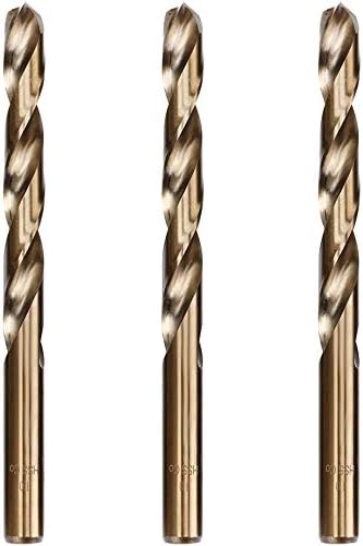 Hymnorq 10mm Metric Twist Drill Bit Set of 3pcs - Jobber Length Fully Ground Straight Shank – 5% Cobalt M35 Grade HSS-CO, Extremely Heat Resistant – Perfect for Stainless Steel Cast Iron