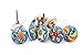 Artncraft 10 Pieces Set of Sky Blue Color Ceramic Knobs Drawer Pulls with Different Design & Chrome Hardware 