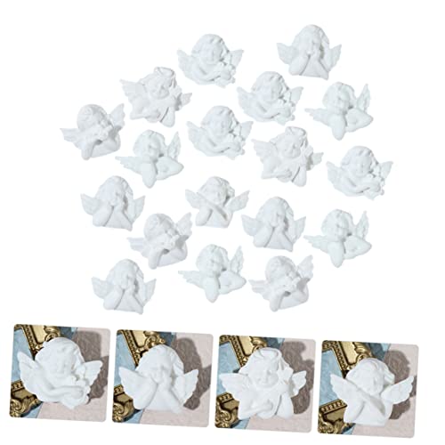 Housoutil 90 Peças acessórios anjinho livro de recortes ornamentos de anjo de concha de telefone scr