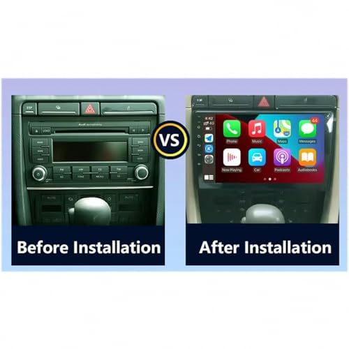 Radio Coche 2 DIN con Navegador GPS y Bluetooth para Audi A4 2003 2004 2005 2006 2
