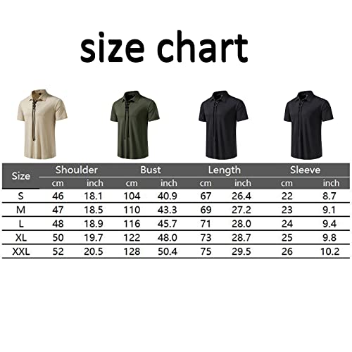 Seganup Casual Men's Polo Shirt Short Sleeve Fashion Lightweight T-Shirts For Men Khaki #TOP4