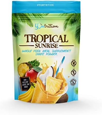 Yumtrition Meal Replacement Shakes Protein Powder Healthy Drink Supplement. Grass Fed Whey. Low Carb Nutritional Smoothie Ideal for Healthy Diet. Gluten Free. for Women & Men. Caribbean. 15 Servings