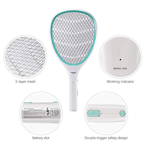 Faicuk 2 Pack Bug Zapper Racket Electric Fly Swatter - Thumbnail 3