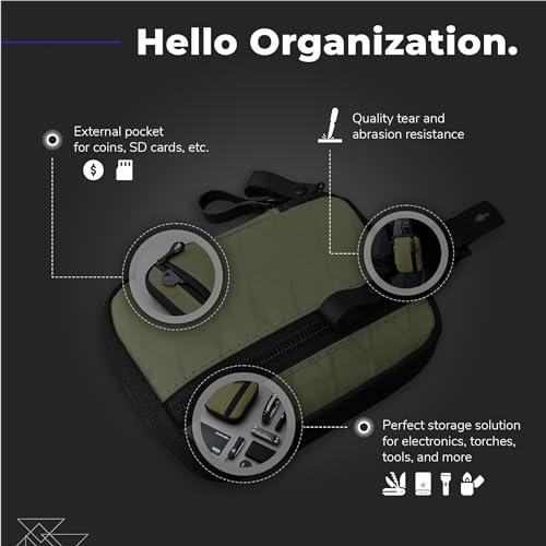 ALPAKA HUB Pouch X-Pac® X42- Soft-Shell Small EDC Pouch Storage with Weatherproof Fabric, UV Resistant Fabric Tech Pouch for Electronic Accessories, Small Tool - Thumbnail 4