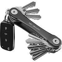 KeySmart Flex - Llavero y organizador de llaves compacto (hasta 8 llaves, Negro)