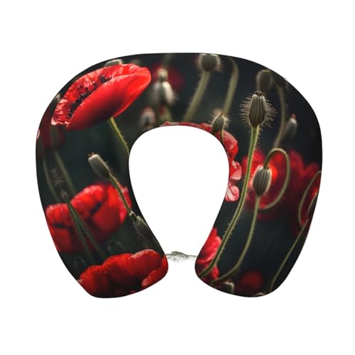 Almohada cervical poliéster negra para viaje miniatura 1