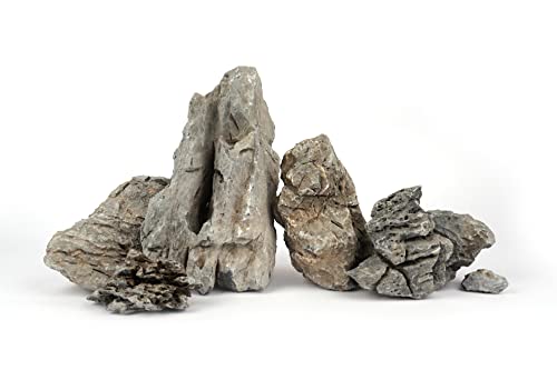 Image of LANDEN Seiryu Stones Natural Rocks (17lbs, 3~11 inches,7-8pcs) for Aquarium, Paludarium, Terrariums, Landscaping Rocks, Aquascaping