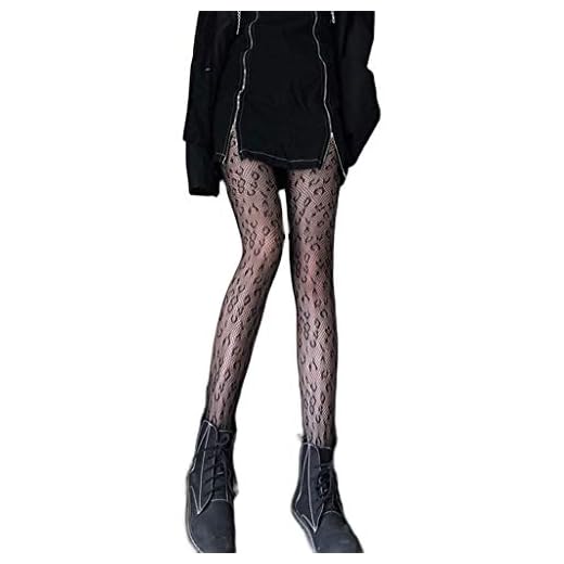 IOOOFU Strumpbyxor för kvinnor fisknät strumpbyxor leopard spindelnät mönster strumpbyxor – C#