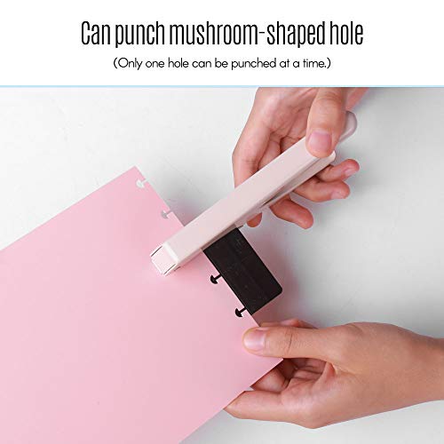 Aibecy KW-Trio Handheld DIY Mushroom Single Hole Punch Puncher Paper Cutter with Ruler for Office Home School Students