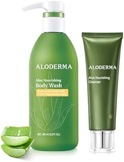 Aloderma Set de ducha de aloe - Gel de baño n...